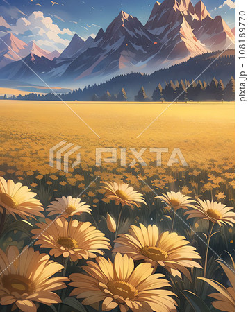 黄色い花畑 108189770
