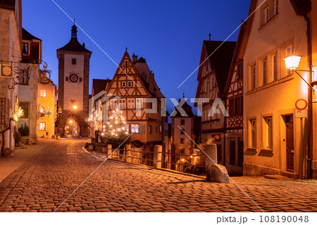 Rothenburg ob der Tauber. Old famous medieval city. 108190048