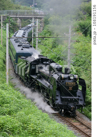 秩父鉄道 浦山口ー影森 C58-363+12系 パレオエクスプレス 秩父鉄道 浦山口ー影森 C58-363+12系 パレオエクスプレス 108191156