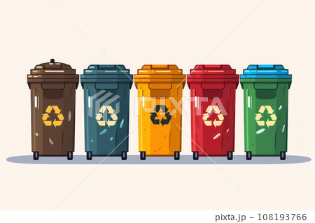 Recycling and waste sorting concept Recycling and waste sorting concept 108193766