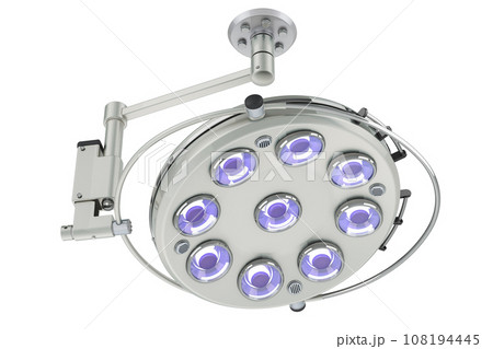 Surgical lighting, operating light or surgical lighthead. 3D rendering Surgical lighting, operating light or surgical lighthead. 3D rendering 108194445
