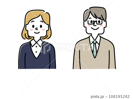 学校の先生のイラストセット（男女） 108195282