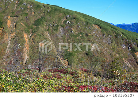 紅葉の季節　秋　志賀草津高原ルートからの風景　　　　　 108195307