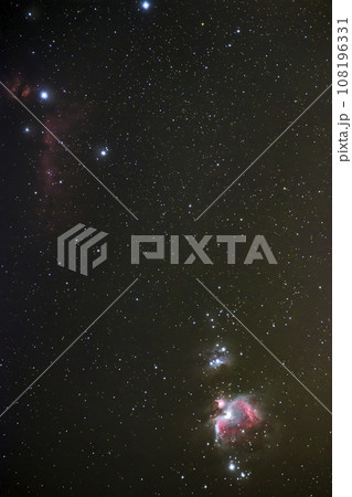 冬の天体 オリオン座大星雲とその周辺 冬の天体 オリオン座大星雲とその周辺 108196331