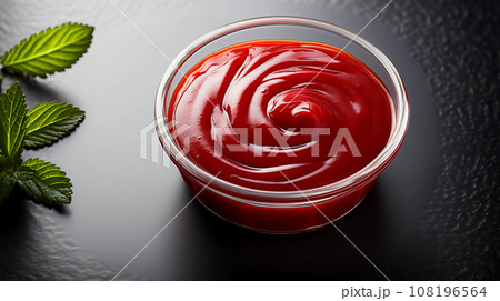 透明の器に用意したケチャップ2 Generative AI. 108196564