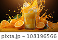 弾ける搾りたてフレッシュなオレンジジュース Generative AI. 108196566