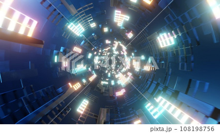 トンネル疾走 Infinite Tunnel Loop Motion トンネル疾走 Infinite Tunnel Loop Motion 108198756