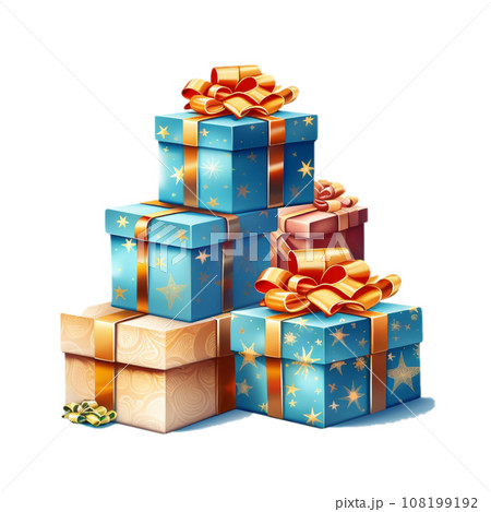 カラフルなプレゼントボックス カラフルなプレゼントボックス 108199192
