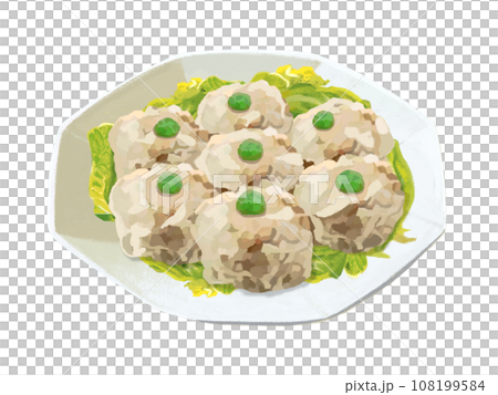 肉燒賣（青豌豆）配生菜 108199584