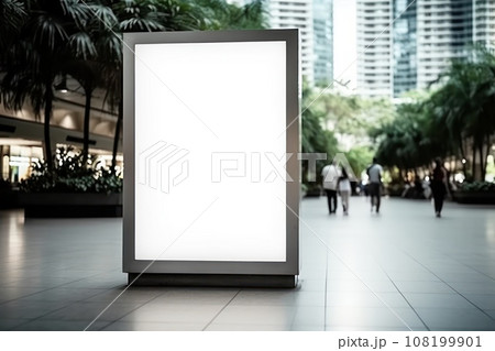 Blank billboard indoors outdoors, Generative AI 108199901