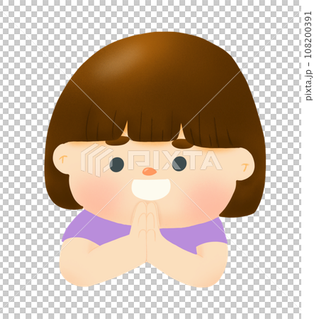 Happy kid clap hand thai greeting 108200391