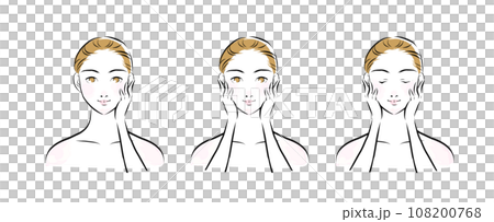 一個女人把手放在臉上的插圖 1 一個女人把手放在臉上的插圖 1 108200768