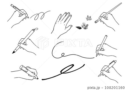 書く手・描く手（線画のみ） 108201160