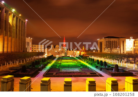 ベルギー ブリュッセル 芸術の丘の夜景 ベルギー ブリュッセル 芸術の丘の夜景 108201258