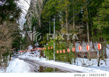 なまはげ祭り開催を待つ 真山神社 秋田県 なまはげ祭り開催を待つ 真山神社 秋田県 108201467