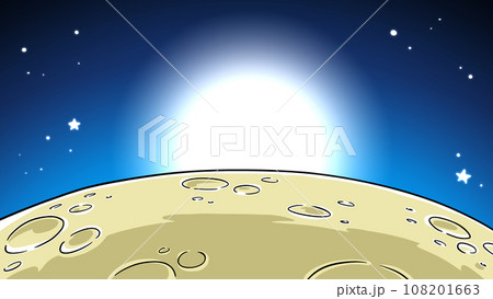 月面と太陽と宇宙空間1 108201663
