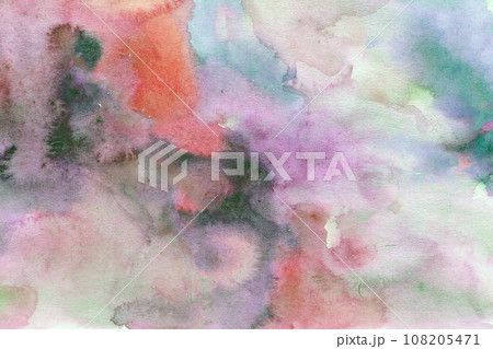 Red-purple green watercolor background texture 108205471