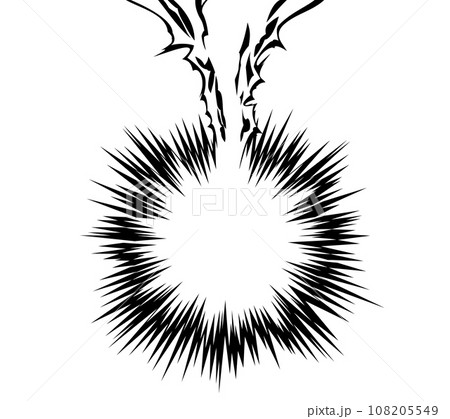 電撃のようなマンガの背景素材イラスト 108205549