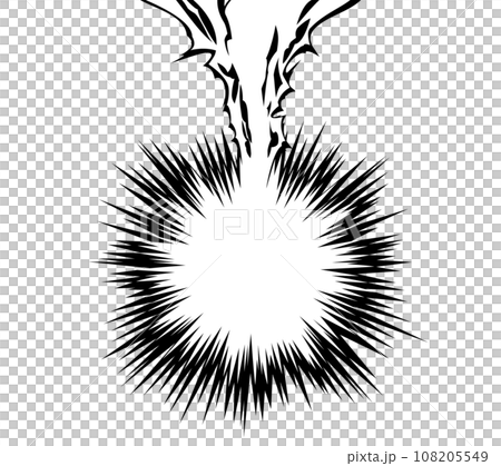 電撃のようなマンガの背景素材イラスト 108205549