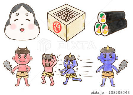 節分　イラスト 108208348