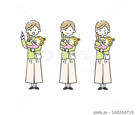 お母さんと赤ちゃんのイラスト 108208719