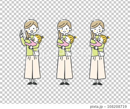お母さんと赤ちゃんのイラスト 108208719