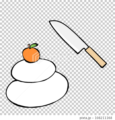 鏡開きのイラスト 包丁 鏡開きのイラスト 包丁 108211168