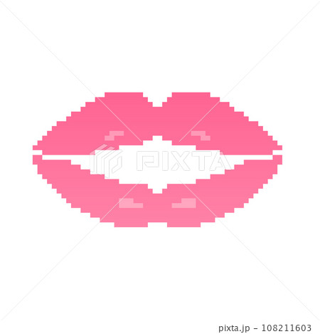 Lips Pixel Art Stock Illustration 507109480