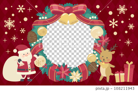 聖誕花圈圖紅色background_horizontal 1 108211943