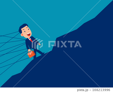 Obstacles for success. Business endeavor vector illustration 108213996