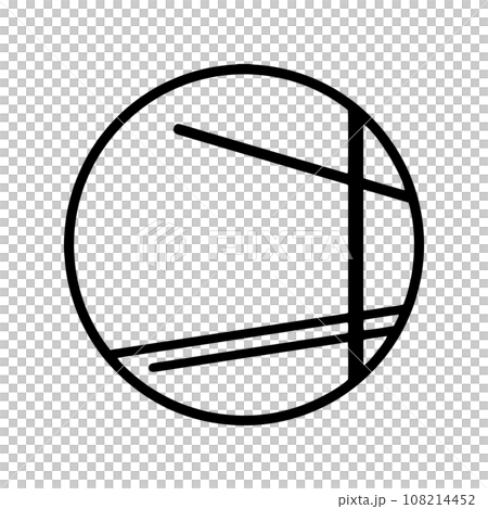 和風の丸窓　 108214452