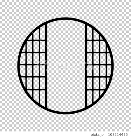 Japanese-style round window - Stock Illustration [108214456] - PIXTA