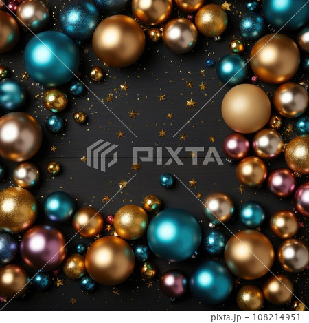 Christmas greeting card. Christmas or new year Background. Generative AI 108214951