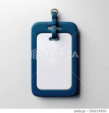 Leather Hang tag for luggage mockup. Generative AI 108214956