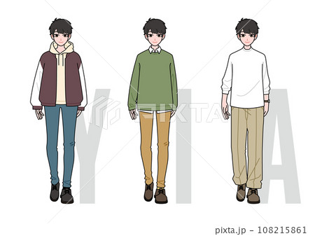 ファッションの三大シルエット【男性】 108215861