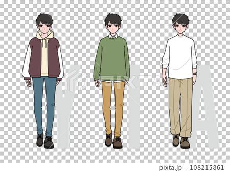 ファッションの三大シルエット【男性】 108215861