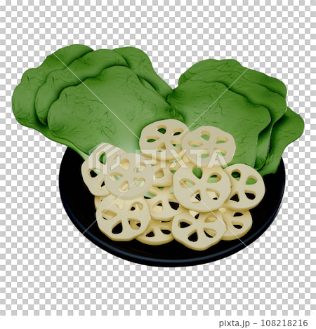 Shabu-shabu 3d illustration , Vegetable Shabu-shabu 3d illustration , Vegetable 108218216