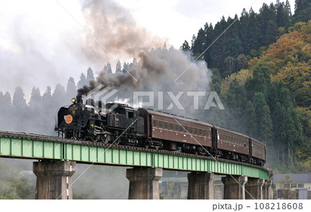 只見線　只見ー会津蒲生　真岡鐵道　C11-325　SL会津只見号 108218608