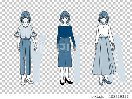 三大時尚輪廓【女裝】藍色ver. 108219331