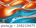 close up of a abstract glossy liquid surface background, Generative AI. 108219475