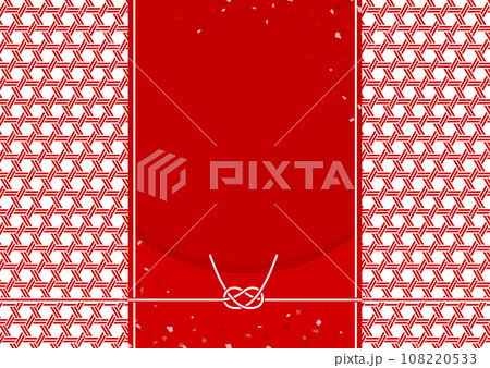 和テイストの背景_籠目_あわび結び_赤 和テイストの背景_籠目_あわび結び_赤 108220533