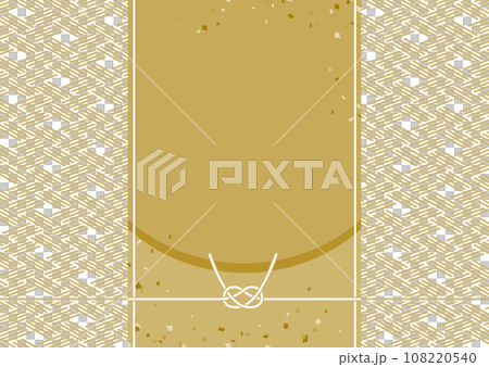 Japanese style background_Ajiro_Abalone knot_Gold 108220540