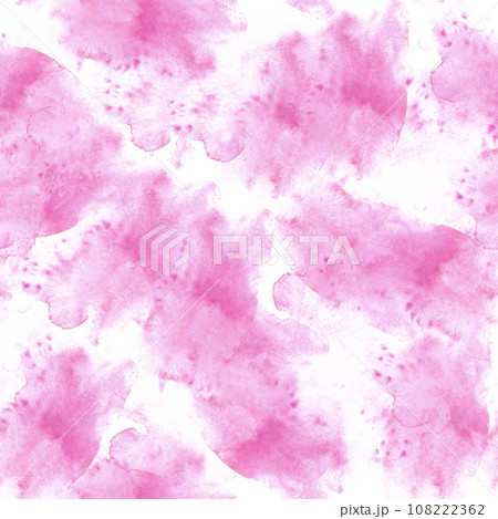 Watercolor Seamless Pattern Hand painted illustration. Abstract pink spots and splashes on isolated white background Universal base for your design of textile, wrapping paper, wallpaper, cover, print Watercolor Seamless Pattern Hand painted illustration. Abstract pink spots and splashes on isolated white background Universal base for your design of textile, wrapping paper, wallpaper, cover, print 108222362