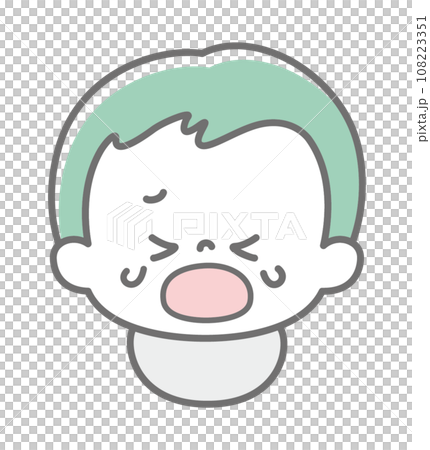 Expression: crying baby face single item_3 colors Expression: crying baby face single item_3 colors 108223351