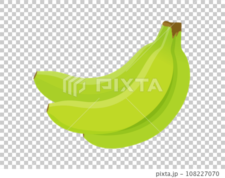 フレッシュな青いバナナのイラスト 108227070