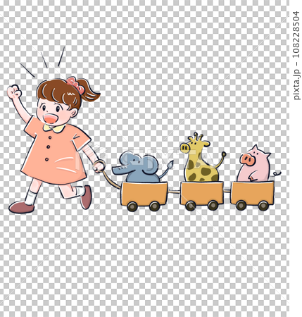 おもちゃで遊ぶ女の子 108228504