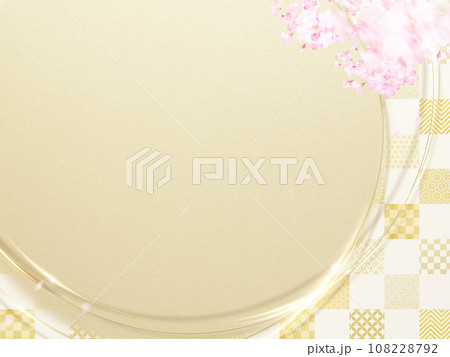 桜と金箔の豪華な背景 108228792