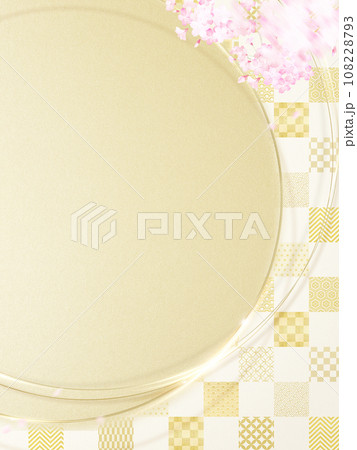桜と金箔の豪華な背景 108228793