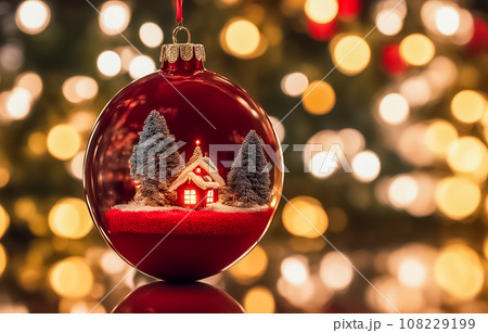 キラキラしたクリスマス飾り 108229199