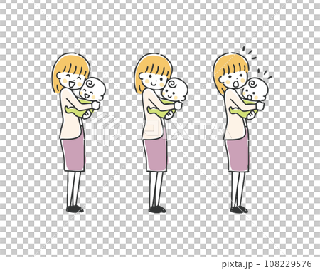 Mother and baby illustration 108229576